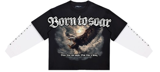Roku BORN TO SOAR BOXY LAYERED LONG SLEEVE TEE