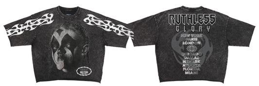 Roku RUTHLESS GLORY ENZYME WASHED CROPPED CREW