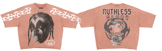 Roku RUTHLESS GLORY ENZYME WASHED CROPPED CREW