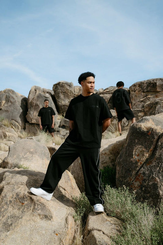 "Stride" Relaxed Track Pants Black (-Stride-Relaxed-Track-Pants-Black)