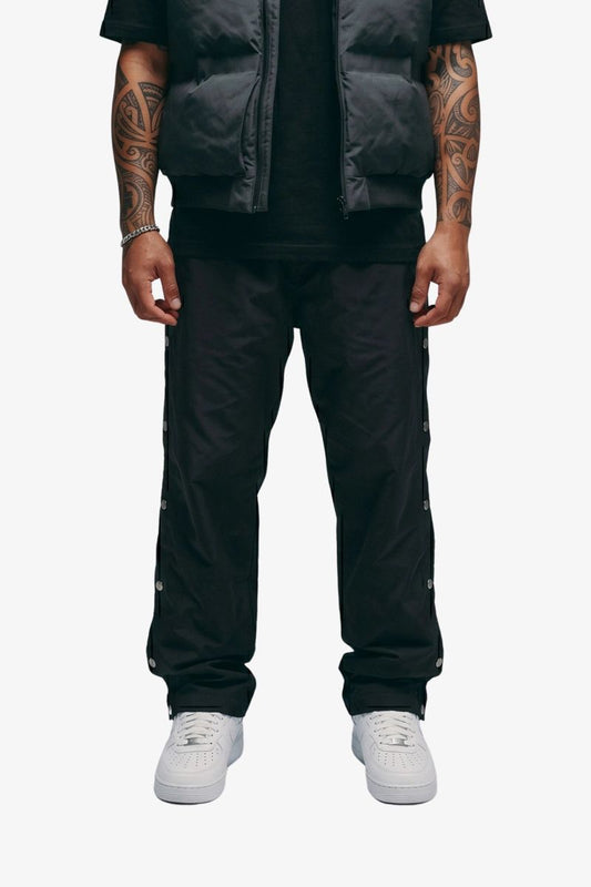 "Phoenix" Snap Button Track Pants Black (-Phoenix-Snap-Button-Track-Pants-Black)