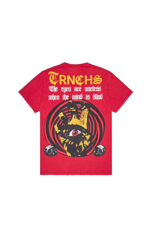 Trnchs Sale "HANDS" Vintage Red Tee