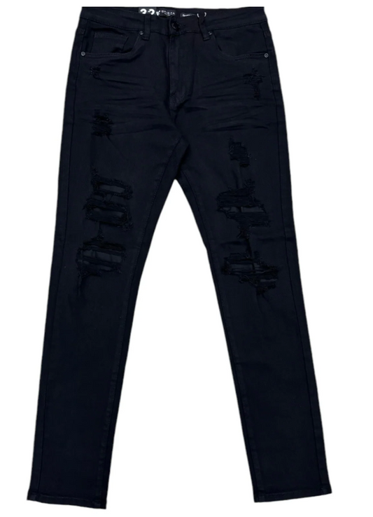 Waimea Men's Black Wash Skinny Jeans