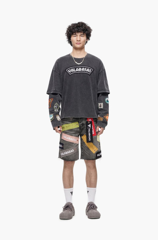 Valabasas "BANNER" DENIM SHORTS