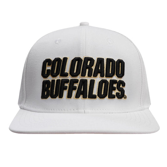 UNIVERSITY OF COLORADO CLASSIC STACKED LOGO WOOL WORDMARK SNAPBACK