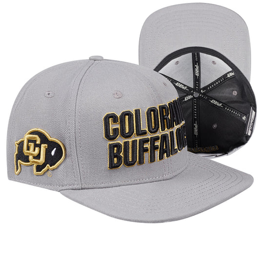 UNIVERSITY OF COLORADO CLASSIC STACKED LOGO WOOL WORDMARK SNAPBACK
