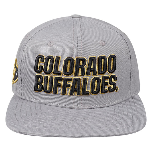 UNIVERSITY OF COLORADO CLASSIC STACKED LOGO WOOL WORDMARK SNAPBACK
