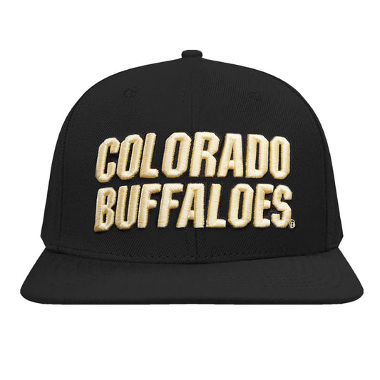 UNIVERSITY OF COLORADO CLASSIC STACKED LOGO WOOL WORDMARK SNAPBACK
