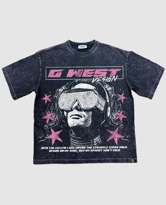 G WEST VISIONARY VIBES DISTRESS TEE