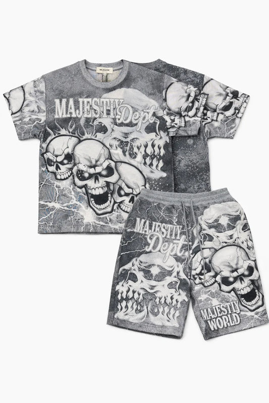 Majestik Short Set - Skull Tapestry