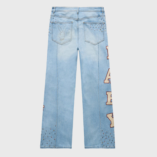 Homme Femme Playboy Denim Jeans