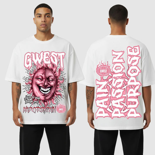 G WEST RHINESTONE PAIN & PEACE TEE