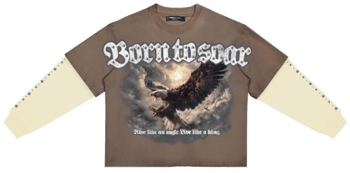 Roku BORN TO SOAR BOXY LAYERED LONG SLEEVE TEE