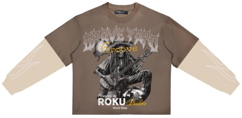 Roku GRAVE YARK BOXY LAYERED LONG SLEEVE TEE