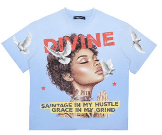 DIVINE FADED RELAXED LOOSE FIT TEE
