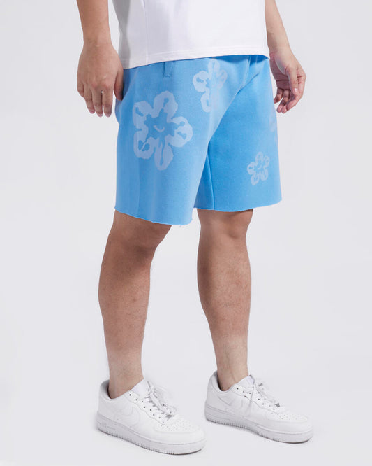 Roku TONE ON TONE TEAR DRIP 9" INSEAM FLEECE SHORTS