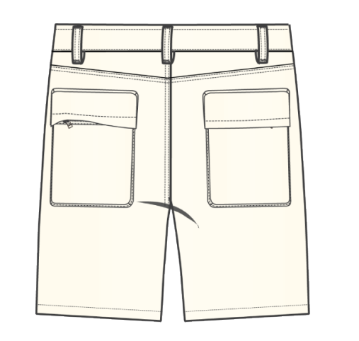 GRIT PREMIUM TWILL CARGO SHORTS WITH RHINESTONE DETAILS