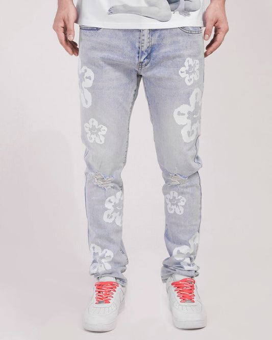 ROKU TEAR DRIP DENIM PANTS