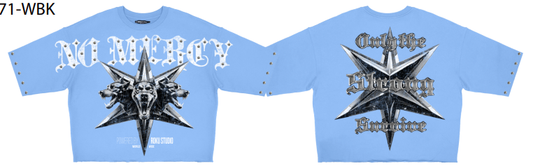 Roku NO MERCY CROPPED FLEECE CREW