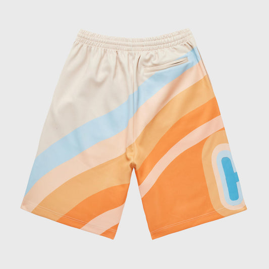 Homme Femme Sunrise Shorts Orange and Cream