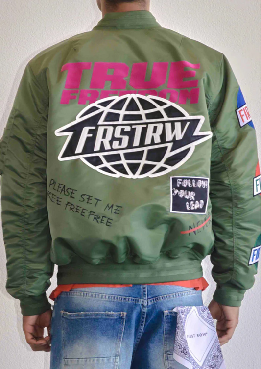 First Row TURE FREEDOM MULTI PATCHES MA-1 JACKET
