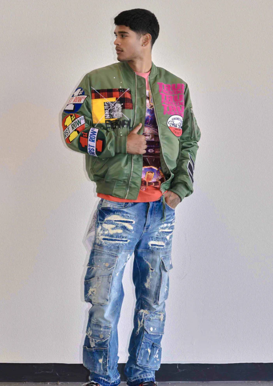 First Row TURE FREEDOM MULTI PATCHES MA-1 JACKET