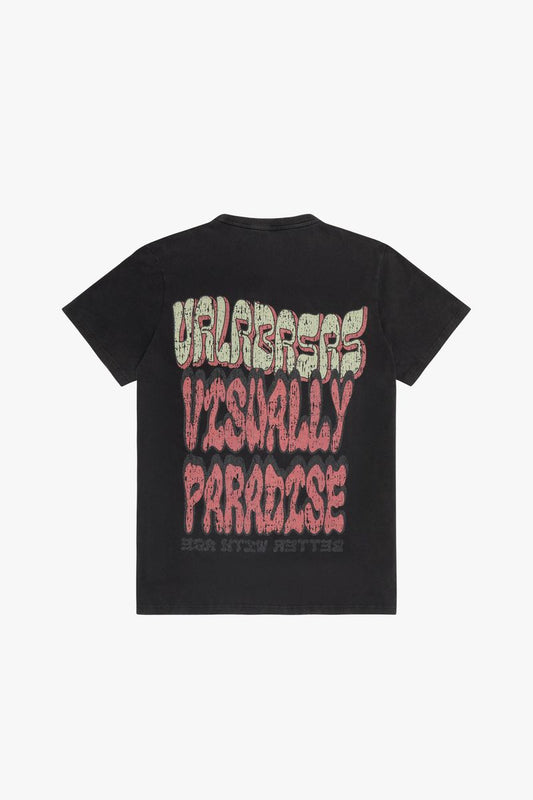 Valabasas "LESS STRESS" VINTAGE BLACK TEE