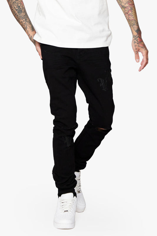 Valabasas "NIMBUS" BLACK DENIM SKINNY JEAN