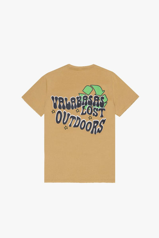 Valabasas "CARE OUTDOORS" VINTAGE LIGHT BROWN TEE