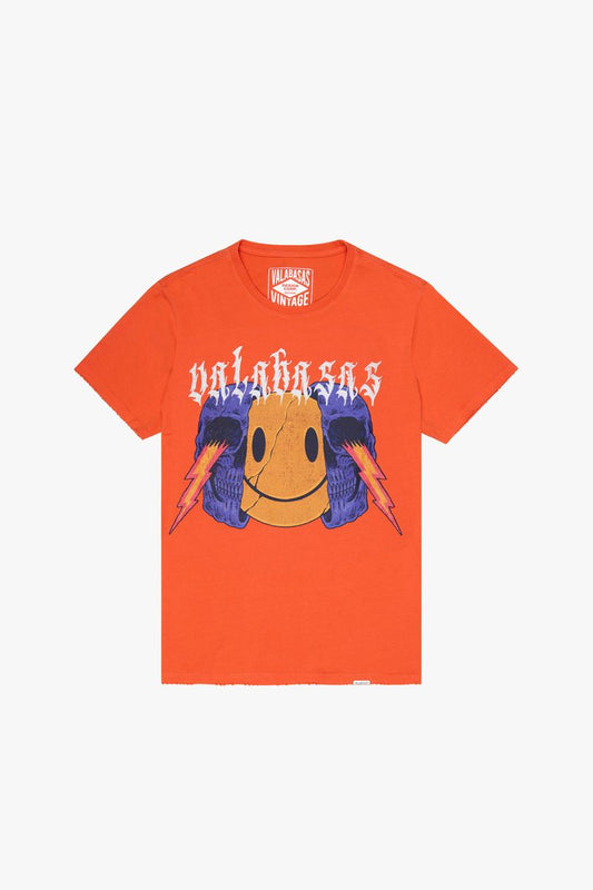 Valabasas "KEEP SMILING" VINTAGE FLAME ORANGE TEE