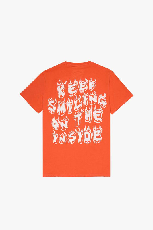 Valabasas "KEEP SMILING" VINTAGE FLAME ORANGE TEE