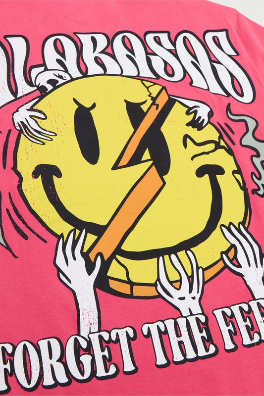 Valabasas "FORGET IT" VINTAGE BEGONIA RED TEE