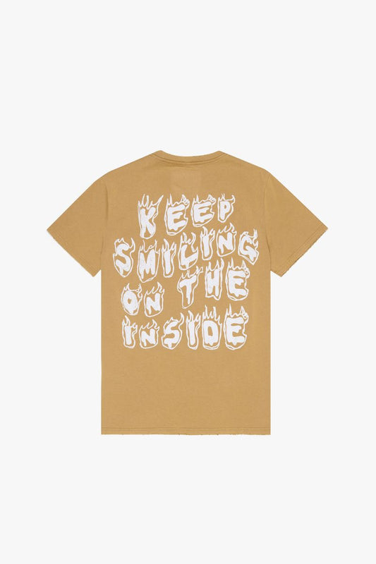 Valabasas "KEEP SMILING" VINTAGE BRONZE MIST TEE