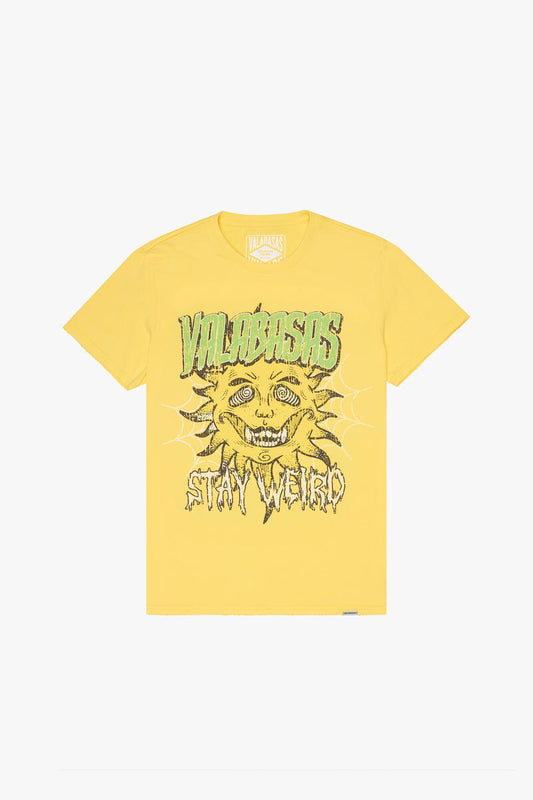 Valabasas "STAY WEIRD" VINTAGE YELLOW TEE