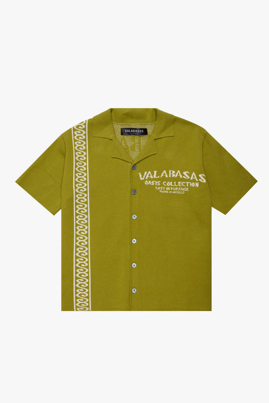 Valabasas "LOS PALMAS" GREEN WOVEN BUTTON DOWN