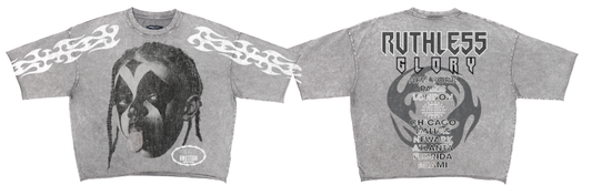 Roku RUTHLESS GLORY ENZYME WASHED CROPPED CREW